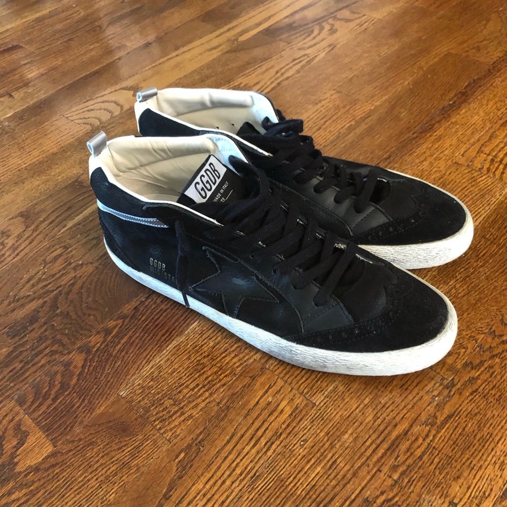Golden Goose Men’s Mid Star Sneakers wingtip